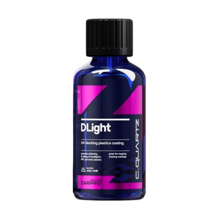 CarPro DLight 30ml Anti UV Coating Κεραμική Επίστρωση Εξωτερικών Άβαφων Πλαστικών Φαναριών Και Ppf